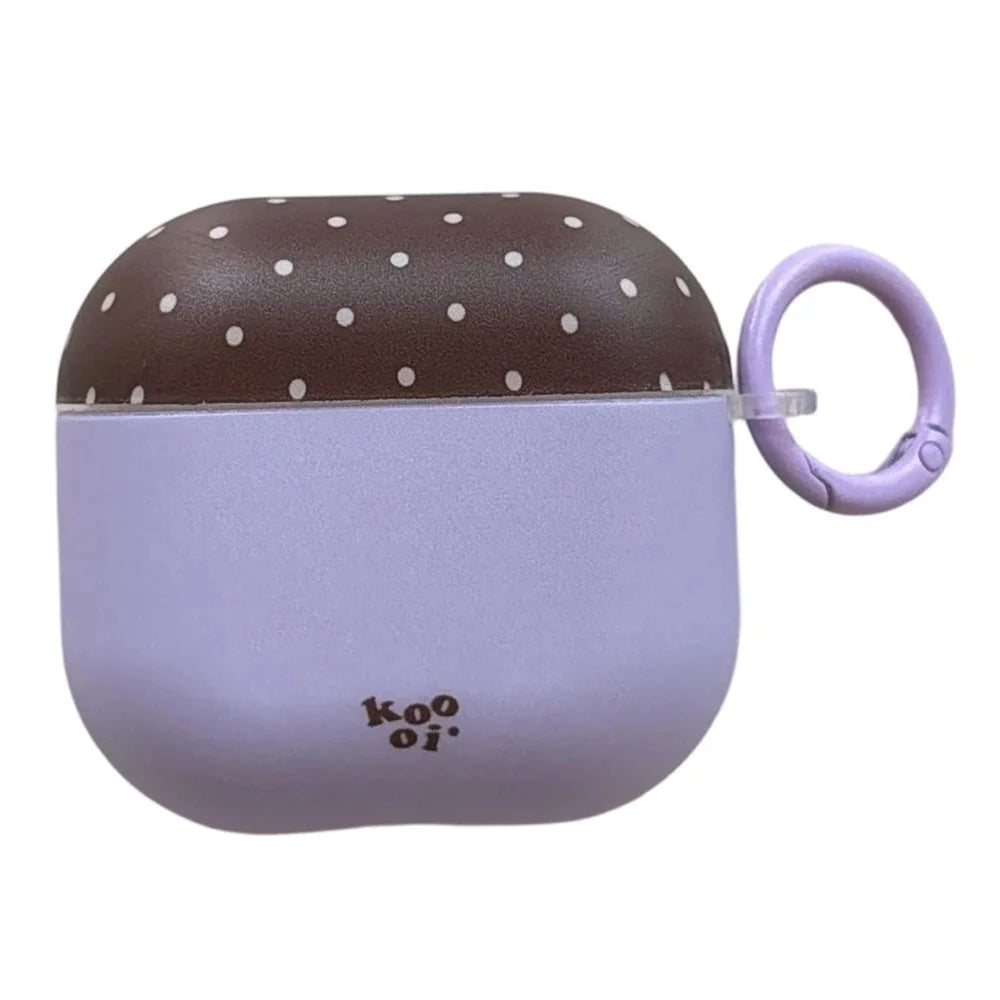 For AirPods 4 Polka Dot Case Shockproof Shell TPU Protective Cover with Carabiner Clip - 1