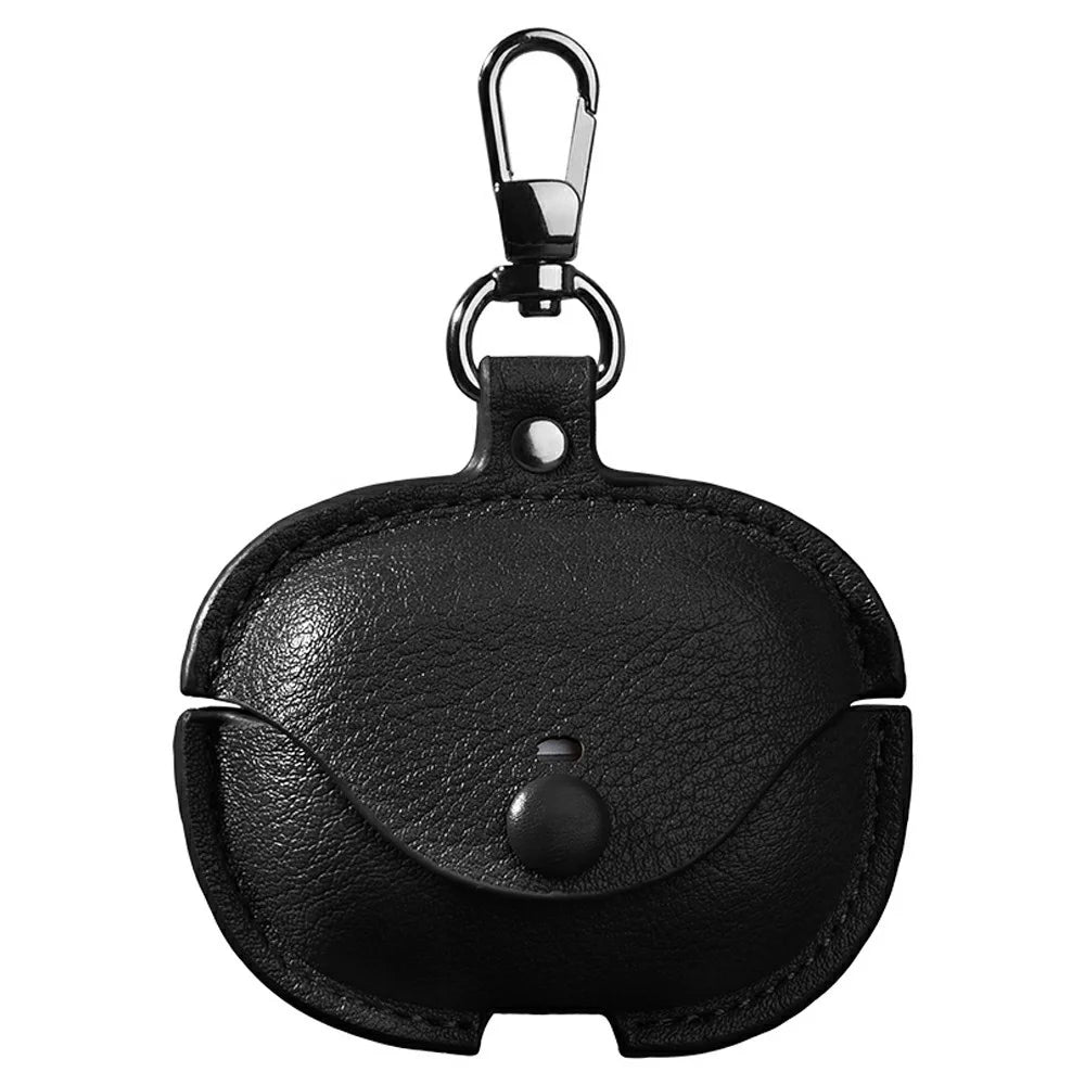For Xiaomi Redmi Buds 8 Earphones Case Business Style PU Leather Bluetooth Headset Protective Cover - Black - 1