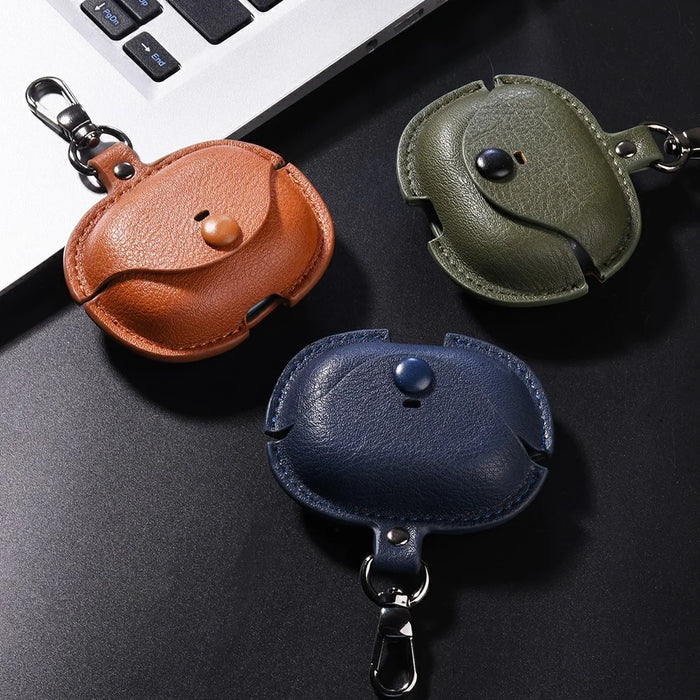 For Xiaomi Redmi Buds 8 Earphones Case Business Style PU Leather Bluetooth Headset Protective Cover - Black - 6