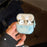 For AirPods 3 IMD+TPU Case Blurred Blue Fish Pattern Protective Cover with Metal Buckle Carabiner - 7