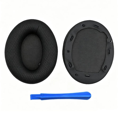2Pcs Replacement Earpads for Sony WH-1000XM4 Headphones Soft Sponge Mesh Cloth Cushion Pads - Black - 1