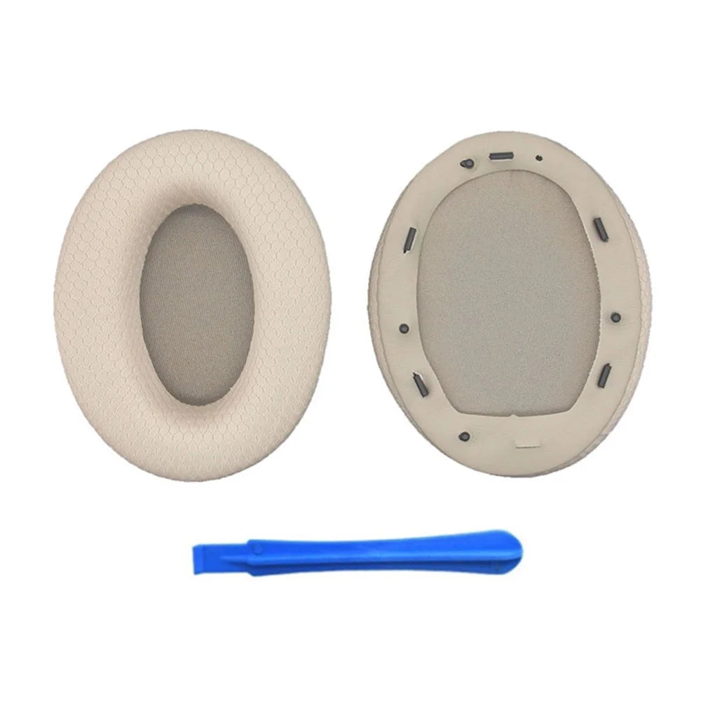 2Pcs Replacement Earpads for Sony WH-1000XM3 Headphones Soft Sponge Mesh Cloth Cushion Pads - Brown - 1