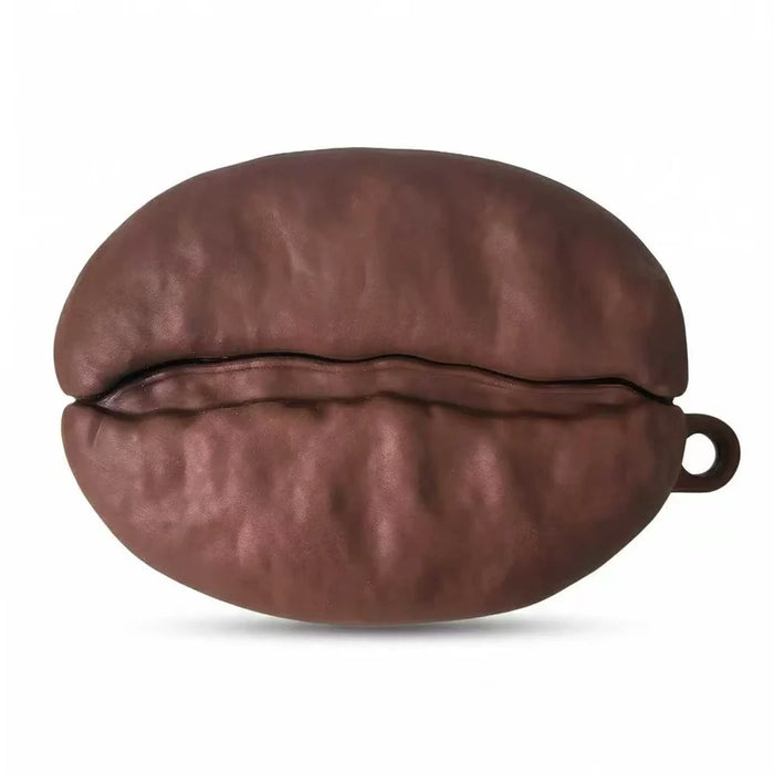 For AirPods 4 Silicone Case Coffee Bean Protective Cover with Pendant Keychain - Coffee - 5