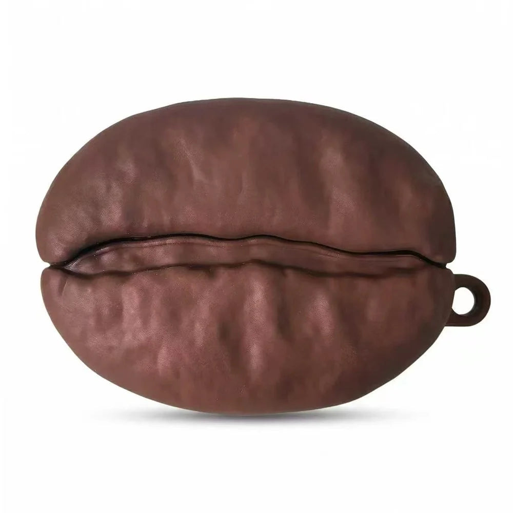 For AirPods Pro 2 / AirPods Pro Silicone Case Coffee Bean Protective Cover with Pendant Keychain - Coffee - 5