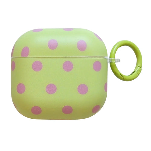 Polka Dot Case for Apple AirPods 3 Soft TPU Protective Cover with Carabiner Clip - 1
