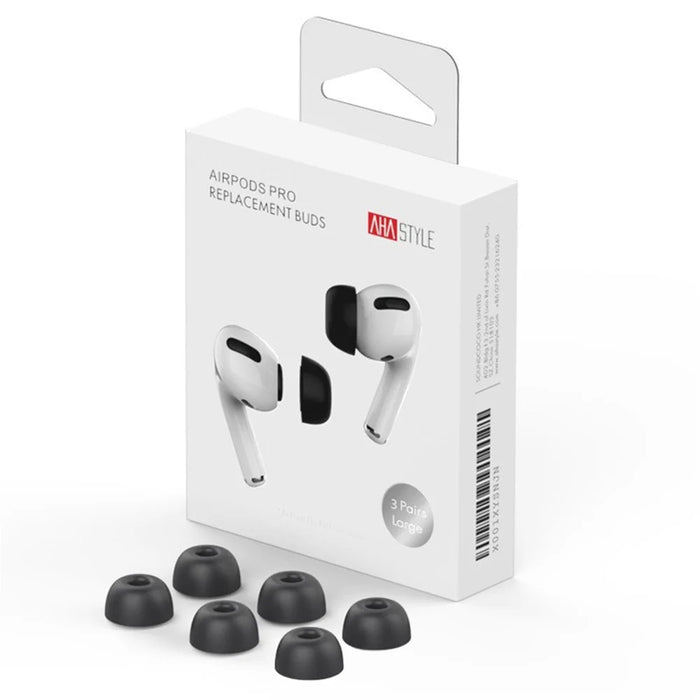 AHASTYLE WE38 3 Pairs Size L for AirPods Pro 3 Memory Foam Ear Tips Replacement Earbuds - Black - 1