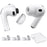 AHASTYLE WG187 3 Pairs Size S for AirPods Pro 3 Silicone Ear Tips Earbuds Caps with Storage Box - White - 1