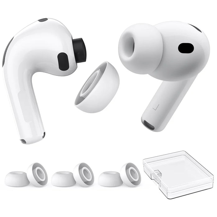 AHASTYLE WG187 3 Pairs Size S for AirPods Pro 3 Silicone Ear Tips Earbuds Caps with Storage Box - White - 1