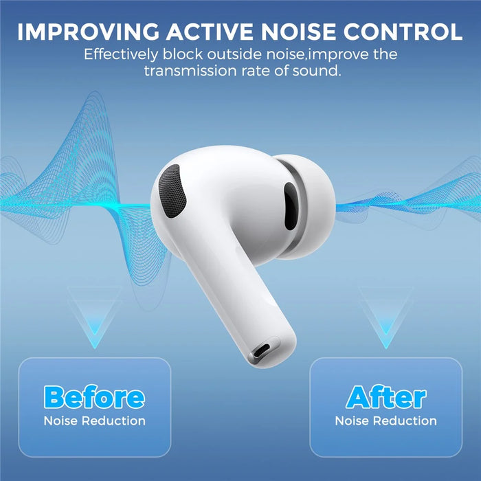 AHASTYLE WG187 3 Pairs Size S for AirPods Pro 3 Silicone Ear Tips Earbuds Caps with Storage Box - White - 3