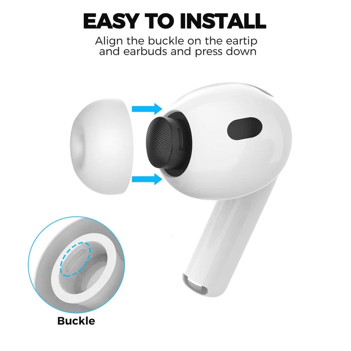 AHASTYLE WG187 3 Pairs Size S for AirPods Pro 3 Silicone Ear Tips Earbuds Caps with Storage Box - White - 7
