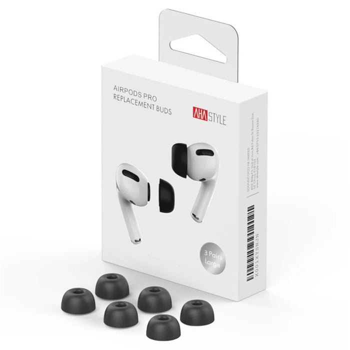 AHASTYLE WE38 3 Pairs for AirPods Pro 3 Memory Foam Ear Tips Earbuds Caps, Size S + Size M + Size L - Black - 1