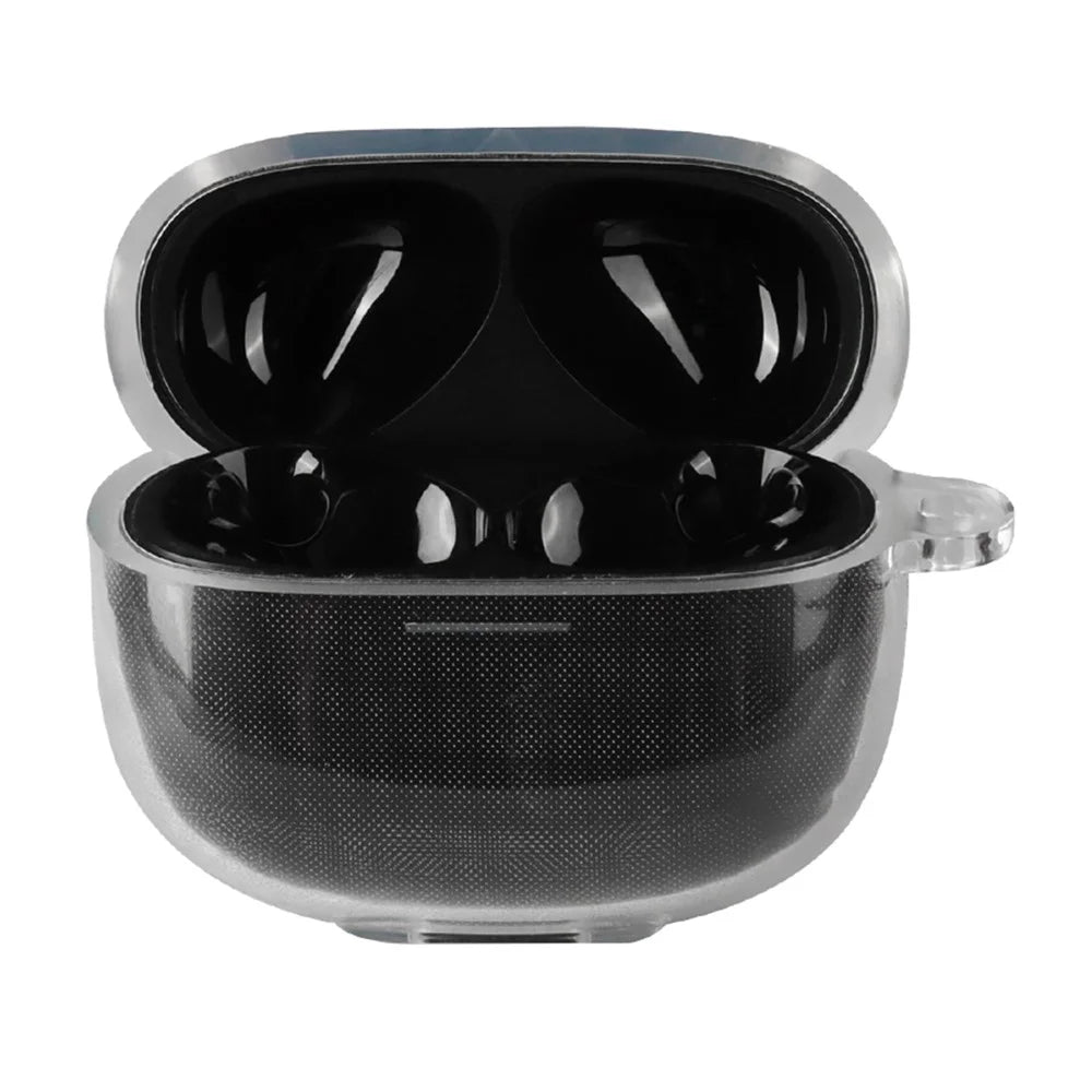 Case for Redmi Buds 8 Bluetooth-compatible Earbuds Clear TPU Protective Cover with Anti-lost Buckle - 3