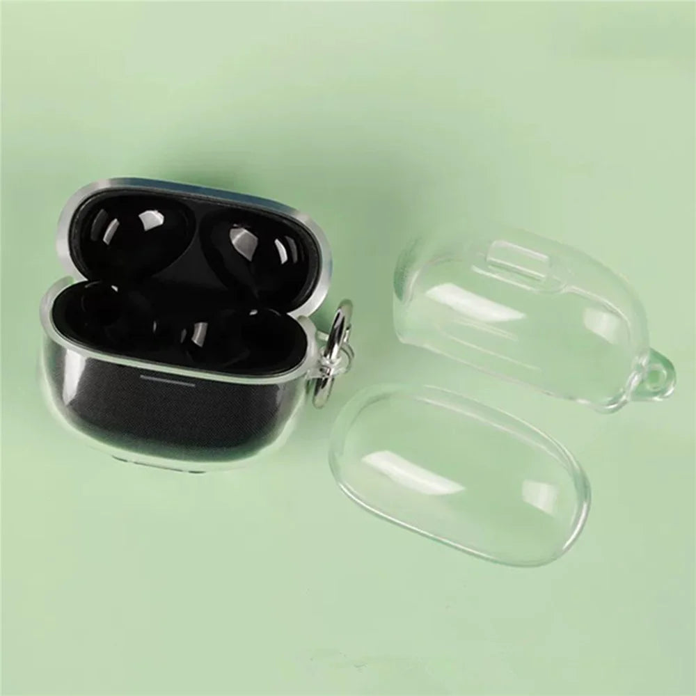 Case for Redmi Buds 8 Bluetooth-compatible Earbuds Clear TPU Protective Cover with Anti-lost Buckle - 6