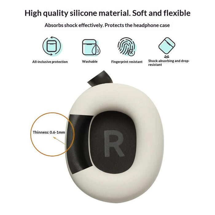 2Pcs for Xiaomi REDMI Headphones Neo Silicone Earpads Cover Soft Silicone Protective Case - Black - 4