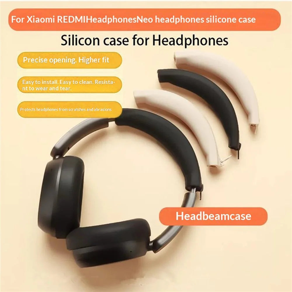 For Xiaomi REDMI Headphones Neo Silicone Headband Cover Anti-scratch Protective Sleeve - Black - 2