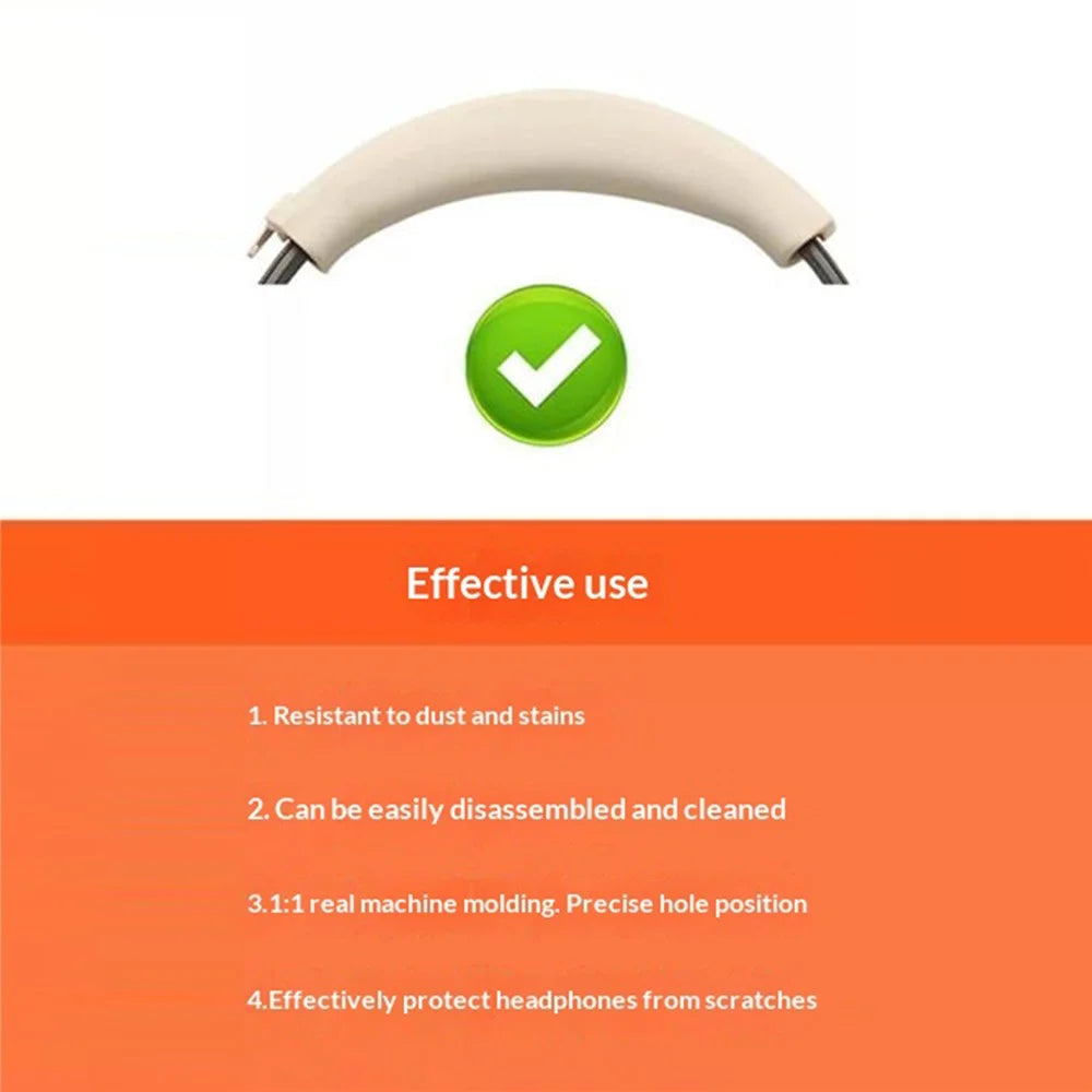 For Xiaomi REDMI Headphones Neo Silicone Headband Cover Anti-scratch Protective Sleeve - Black - 3