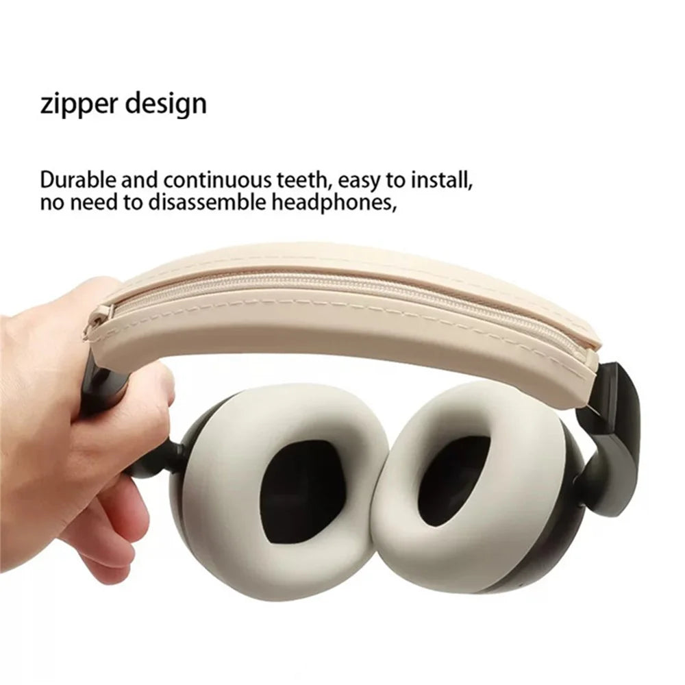 1 Set Silicone Protective Case for Xiaomi REDMI Headphones Neo , Headband Cover + Ear Pads Sleeve - Beige - 7