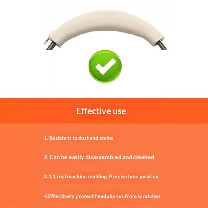 1 Set Silicone Case for Xiaomi REDMI Headphones Neo , Ear Pads Sleeve + Headband Cover + Storage Bag Kit - Beige - 4