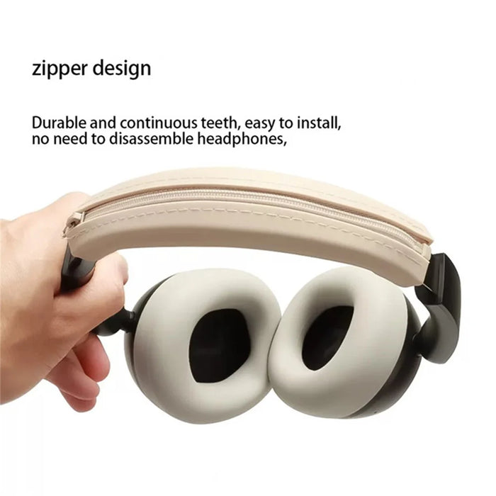 1 Set Silicone Case for Xiaomi REDMI Headphones Neo , Ear Pads Sleeve + Headband Cover + Storage Bag Kit - Beige - 7