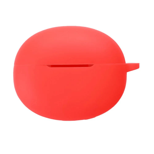 For Oppo Enco Air5 Silicone Case Wireless Earbuds Protective Cover with Anti-Lost Buckle - Red - 1