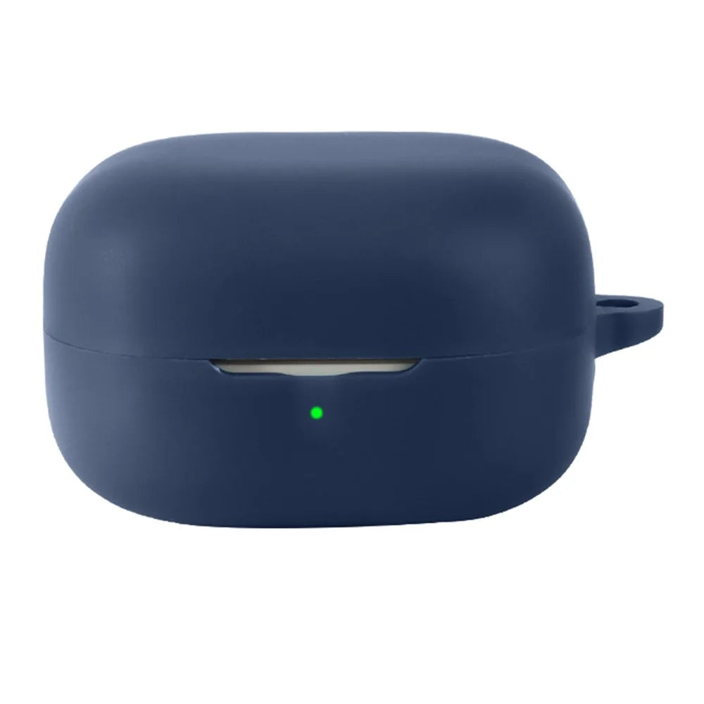 For Xiaomi Clip-On Earbuds Silicone Case Wireless Earphones Protective Cover with Anti-Lost Buckle - Dark Blue - 1