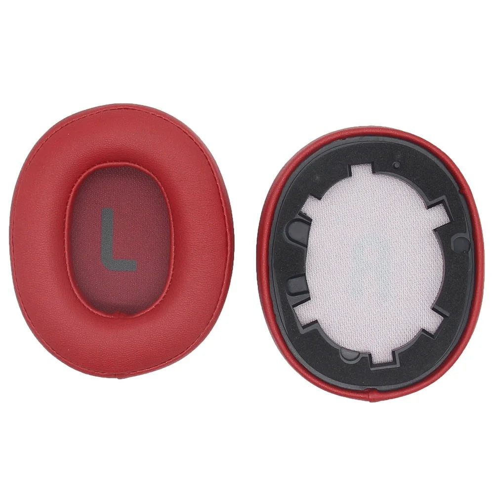 1 Pair JZF-362 Soft Protein Leather Headphones Ear Pads Ear Cushion for JBL T700 T750 - Red - 2