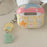 For AirPods 4 Case Yellow Grid Stars Pattern TPU Protective Cover with Pendant Buckle - 2