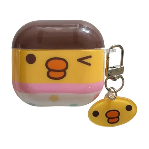 For AirPods 3 Protective Case Cute Chicken TPU Anti-drop Wireless Earphone Cover with Pendant Keychain - 1