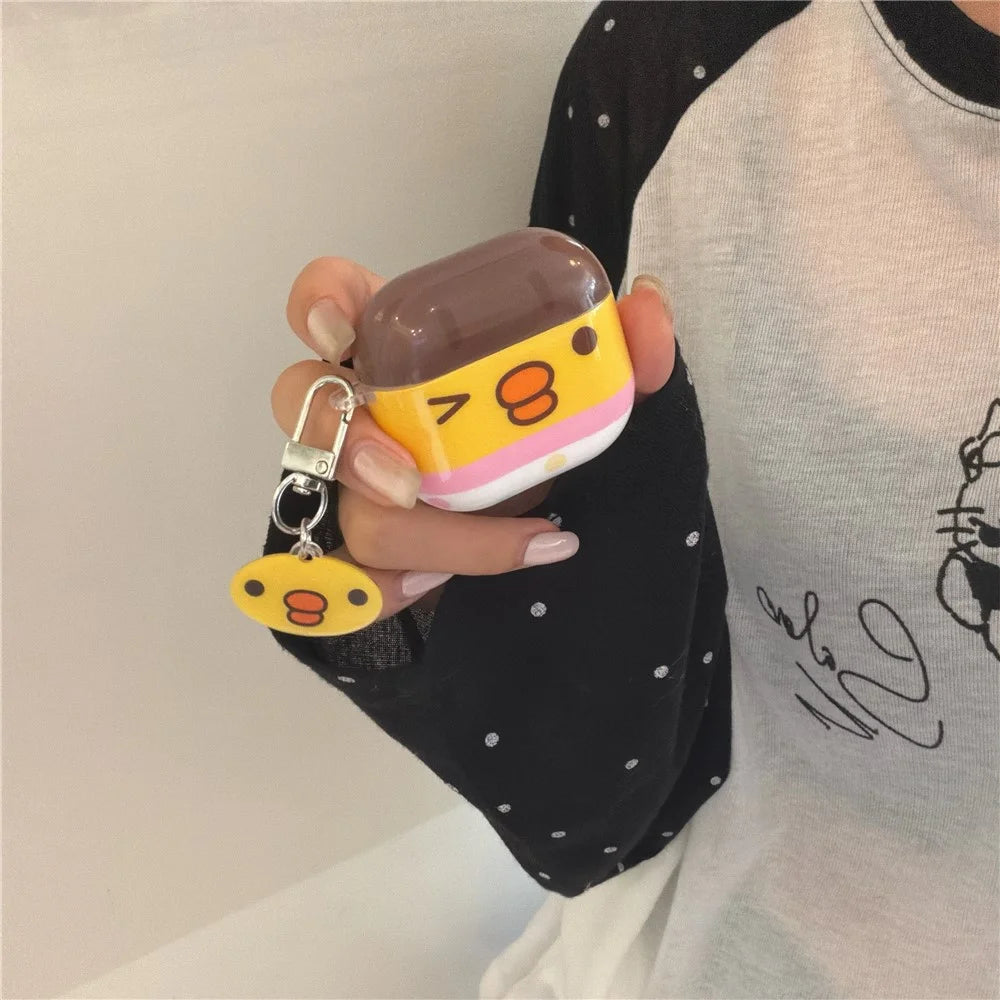 For AirPods 3 Protective Case Cute Chicken TPU Anti-drop Wireless Earphone Cover with Pendant Keychain - 4