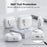 For AirPods Pro 2 TPU Case Shell Anti-Slip Textured One-Click Switch Earphone Protective Cover - White - 2