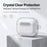 For AirPods Pro 2 TPU Case Shell Anti-Slip Textured One-Click Switch Earphone Protective Cover - White - 4