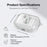 For AirPods Pro 2 TPU Case Shell Anti-Slip Textured One-Click Switch Earphone Protective Cover - White - 5