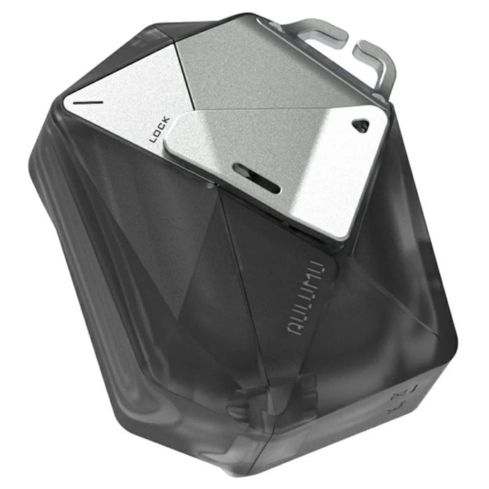 AULUMU A39 Protective Case for AirPods Pro 3 Diamond-Cut Geometric Shockproof Earphone Cover with Lanyard - Black - 2