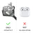 AULUMU A39 Protective Case for AirPods Pro 3 Diamond-Cut Geometric Shockproof Earphone Cover with Lanyard - Black - 3