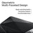 AULUMU A39 Protective Case for AirPods Pro 3 Diamond-Cut Geometric Shockproof Earphone Cover with Lanyard - Black - 4