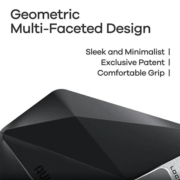 AULUMU A39 Protective Case for AirPods Pro 3 Diamond-Cut Geometric Shockproof Earphone Cover with Lanyard - Black - 4