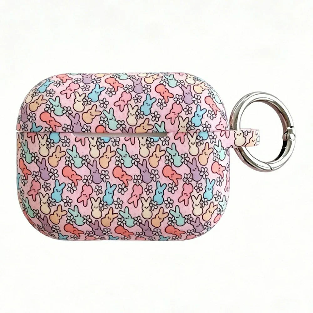 Silicone Case for AirPods Pro 2 / Pro Cute Rabbit Pattern Earphone Protective Cover with Hanging Buckle - 1