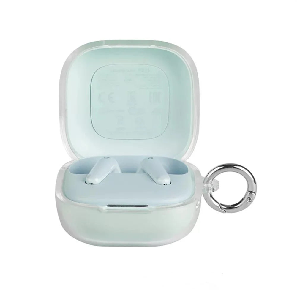 For Anker Soundcore P31i / R60i NC TPU Case Wireless Earbuds Protective Cover with Anti-Lost Buckle - Transparent - 2