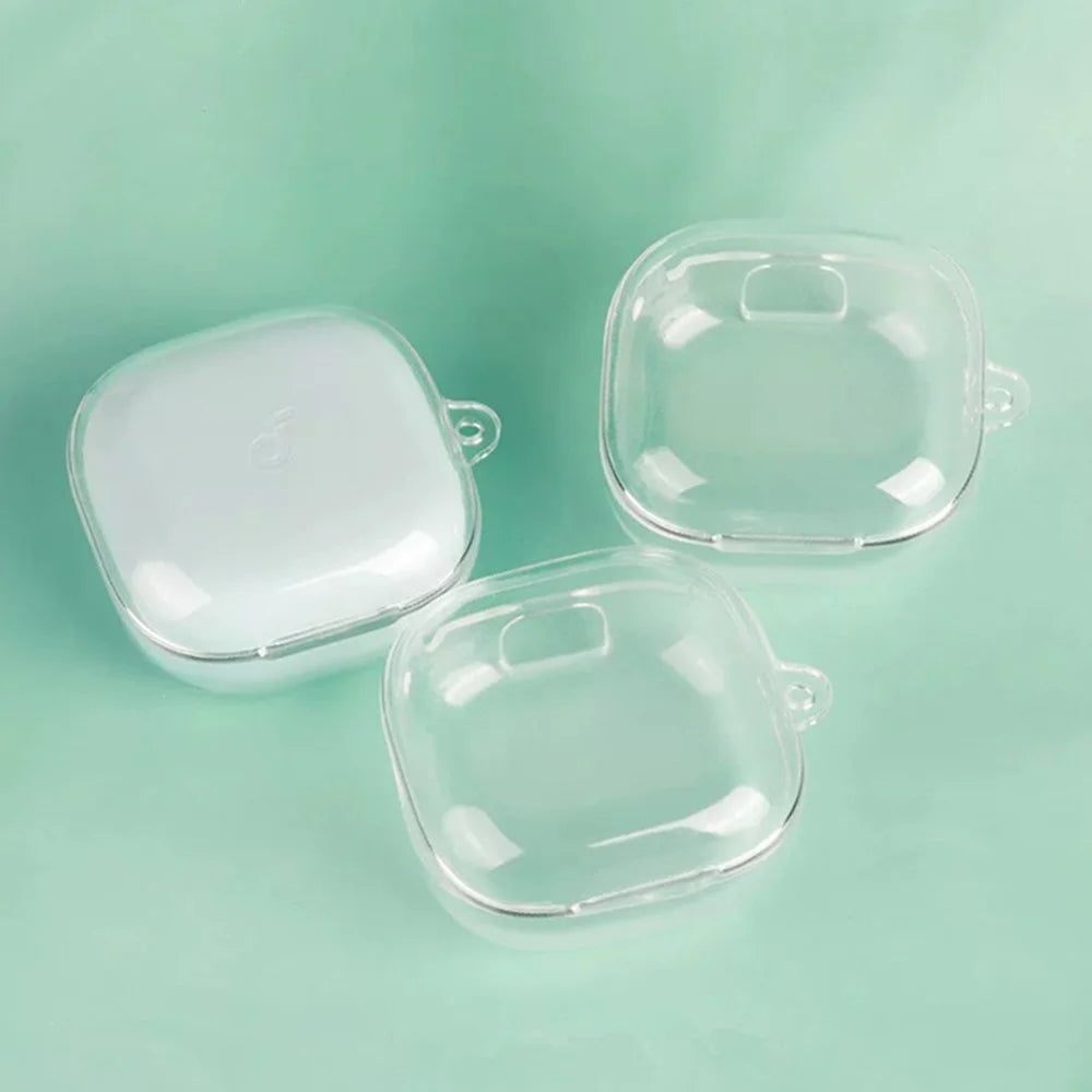 For Anker Soundcore P31i / R60i NC TPU Case Wireless Earbuds Protective Cover with Anti-Lost Buckle - Transparent - 6