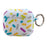 For Apple AirPods 3 Silicone Case Rainbow Stripes Soft Protective Cover with Ring Buckle - 1