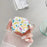 For Apple AirPods 3 Silicone Case Rainbow Stripes Soft Protective Cover with Ring Buckle - 2