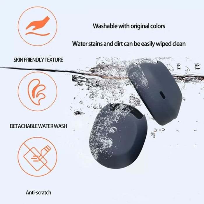 2Pcs Silicone Cover for Sony WH-1000XM5 Headphones Anti-Scratch Full Coverage Protective Case - Dark Blue - 2