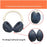 2Pcs Silicone Cover for Sony WH-1000XM5 Headphones Anti-Scratch Full Coverage Protective Case - Dark Blue - 4