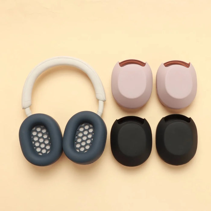 2Pcs Silicone Case For Sony WH-1000XM5 Headphones Headband Cover Ear Cup Protective Set - Black - 5