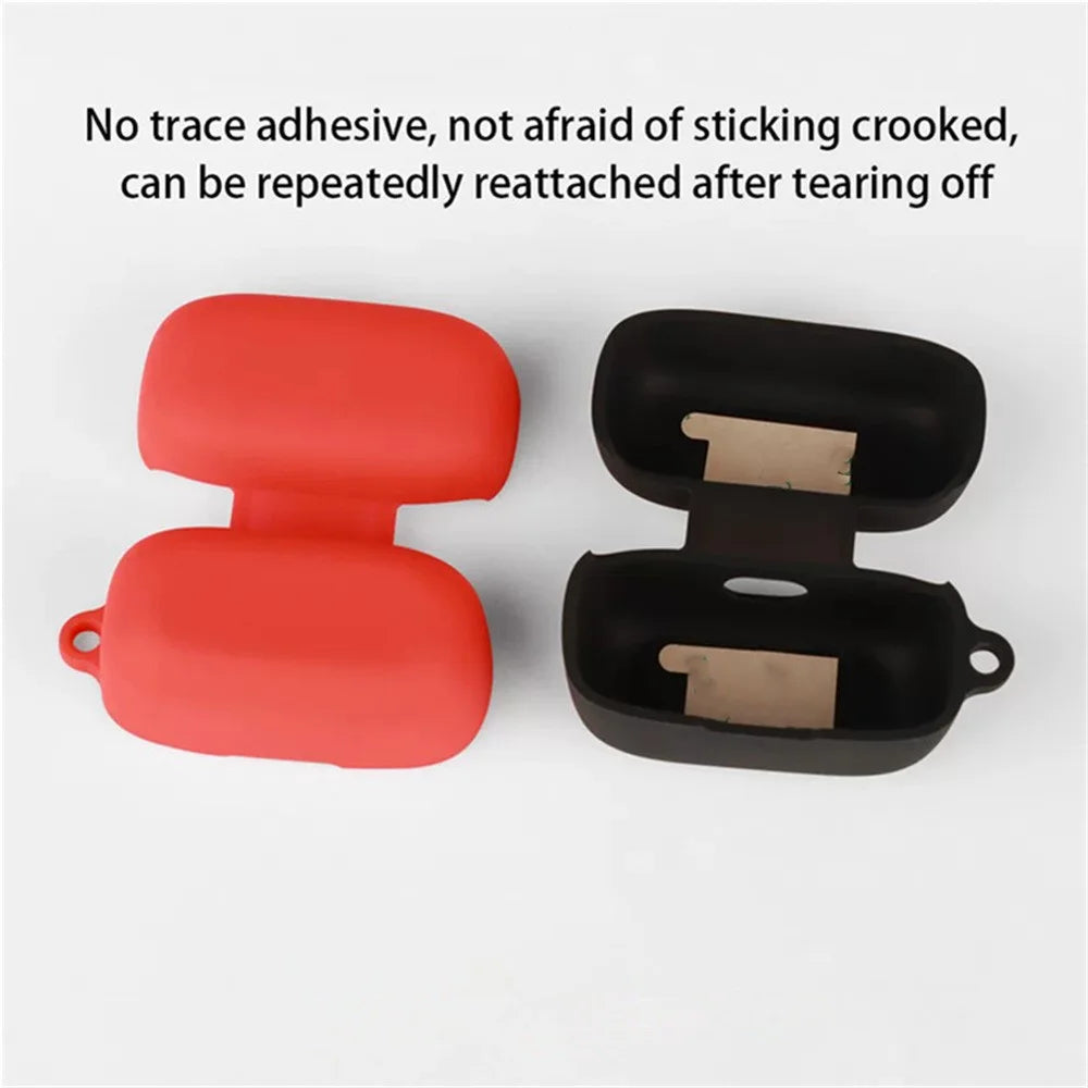 For Anker Soundcore C50i Silicone Case Wireless Earbuds Protective Cover with Anti-Lost Buckle - Dark Blue - 3