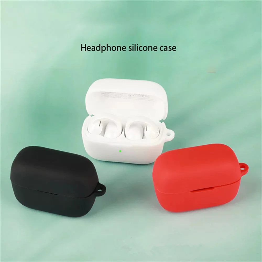 For Anker Soundcore C50i Silicone Case Wireless Earbuds Protective Cover with Anti-Lost Buckle - Dark Blue - 7