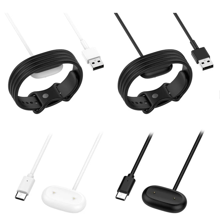 For Google Fitbit Air USB-C Magnetic Charger Dock Portable 5V / 1.5A Charging Cable - Black - 4