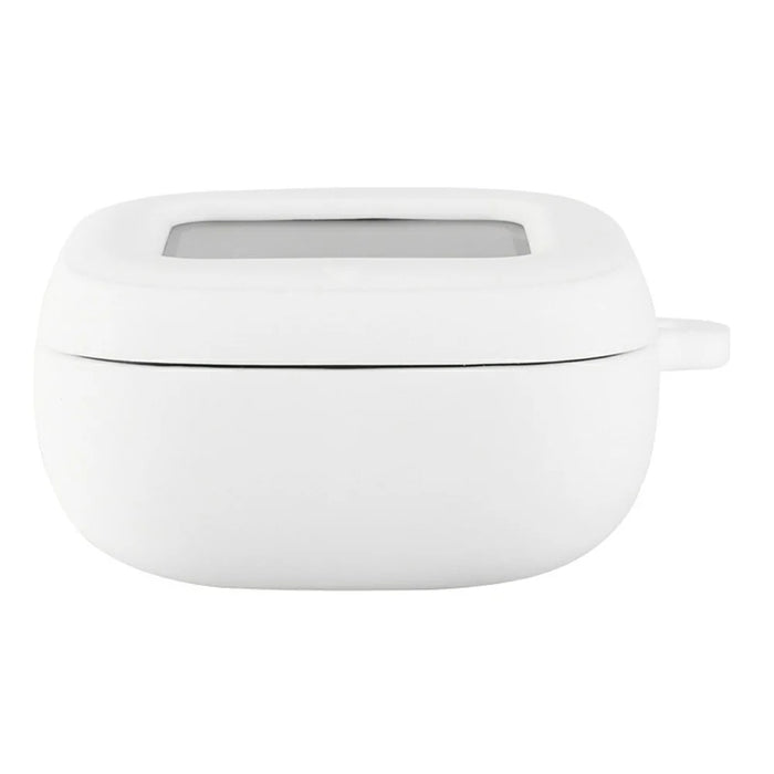 For Anker Soundcore Liberty 5 Pro Max Silicone Case Wireless Earbuds Protective Cover with Anti-Lost Buckle - White - 1
