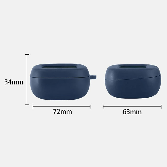 For Anker Soundcore Liberty 5 Pro Max Silicone Case Wireless Earbuds Protective Cover with Anti-Lost Buckle - White - 4