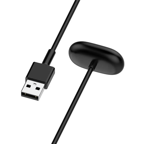 For Google Fitbit Air Magnetic Charging Cable 1m USB-A Watch Charger - Black - 1